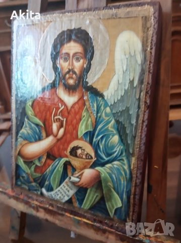 Икона на свети Йоан Кръстител, снимка 4 - Икони - 30505159