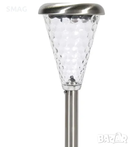 Слънчев фенер соларна лампа стъкло редуващи се цветове 27 см S_1152645, снимка 2 - Соларни лампи - 49904891