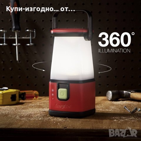 Къмпинг лампа (фенер) Energizer , 500 лумена , червен