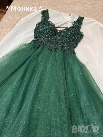 Тъмнозелена бална рокля, снимка 13 - Рокли - 52471917