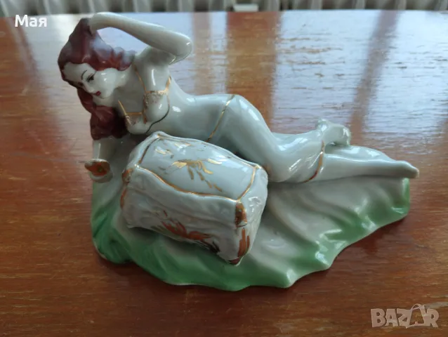 Антика ювелирна порцеланова кутия за бижута, снимка 11 - Антикварни и старинни предмети - 50371247