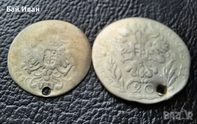 Стара сребърна монета/и 12 кройцера Бавария и 20 кройцера Австрия, снимка 10 - Нумизматика и бонистика - 48753680