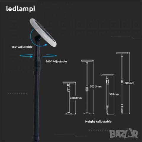 LED Соларно Градинско тяло 3W Комплект 2броя, снимка 9 - Соларни лампи - 41466805