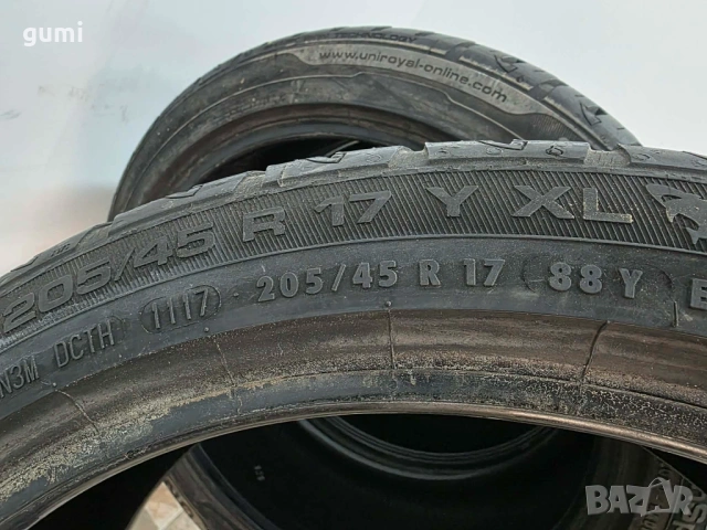 4бр летни гуми 205/45/17 UNIROYAL L05073 , снимка 6 - Гуми и джанти - 53763079