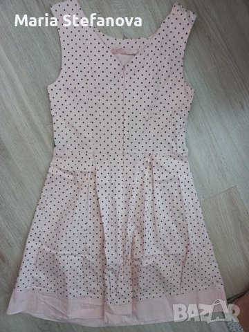 Розова рокля на точки , снимка 3 - Рокли - 41340132