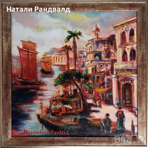 Картина с масло "Забравената красота на "Античния бряг"- Несебър, снимка 1