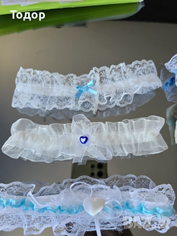 Сватбени жартиери, снимка 2 - Сватбени аксесоари - 50317267