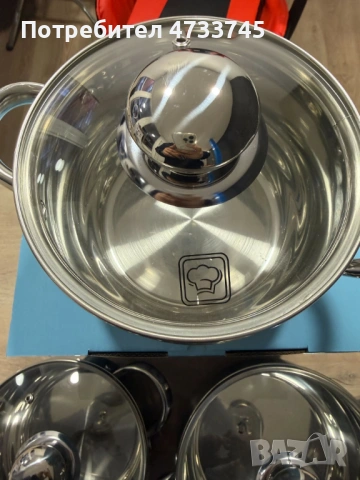 Комплект тенджери Swissgold EMMIE (SG-18099) – 3 броя с 5-слойно капсуловано дъно, снимка 5 - Съдове за готвене - 53438052