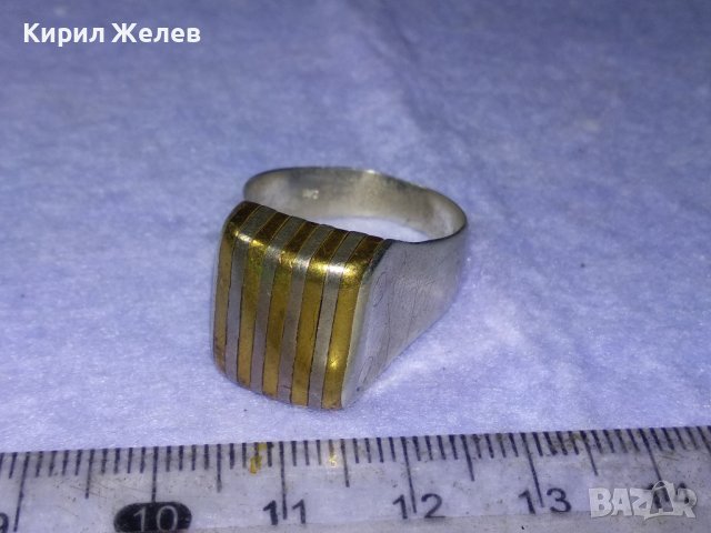 Стар АНГЛИЙСКИ ВНУШИТЕЛЕН СРЕБЪРЕН ВИНТИДЖ ПРЪСТЕН СРЕБРО 925 и БРОНЗ  МАЙСТОРСКА РЪЧНА РАБОТА 40639, снимка 12 - Пръстени - 42655981