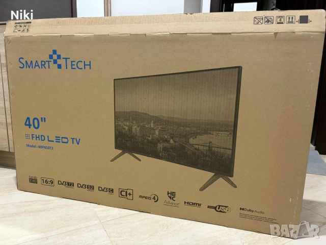 Тевизор Smart Tech 40" FHD LED, снимка 3 - Телевизори - 53593314