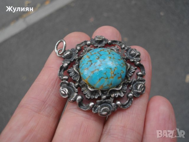 СТАРА ПОСРЕБРЕНА ВИСУЛКА , снимка 2 - Антикварни и старинни предмети - 42125249