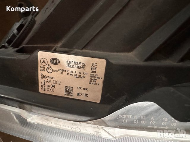 Оригинален ляв Full LED фар за Mercedes-benz Vito Viano W447 2017 OE A4479069700, снимка 2 - Части - 41877600