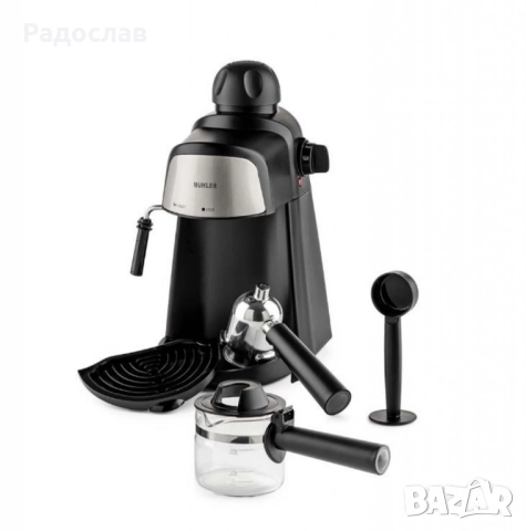 Комплект еспресо машина MUHLER MCM-33 + 2 стъклени чаши Luigi Ferrero Caffeina 80ml FR-8012 ПОДАРЪК, снимка 4 - Кафемашини - 51624412