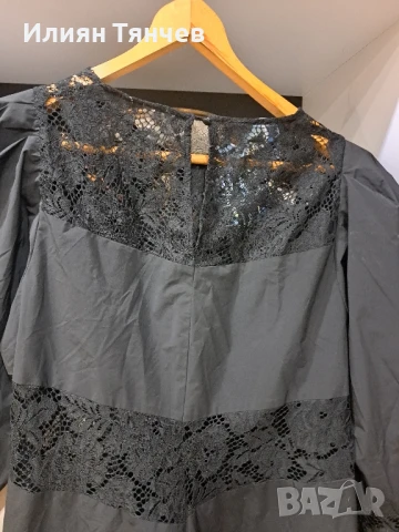 черна рокля шушляк и дантела, снимка 2 - Рокли - 51103144