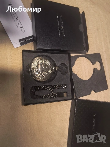 Джобен часовник TREEWETO, мъжки, механичен, с двоен капак, изцяло метален, алхимик, скелет , снимка 5 - Мъжки - 53854912