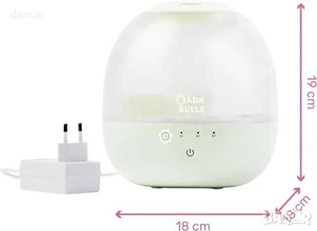 Badabulle Bubble овлажнител-нощна лампа, снимка 6 - Овлажнители на въздух - 49496760