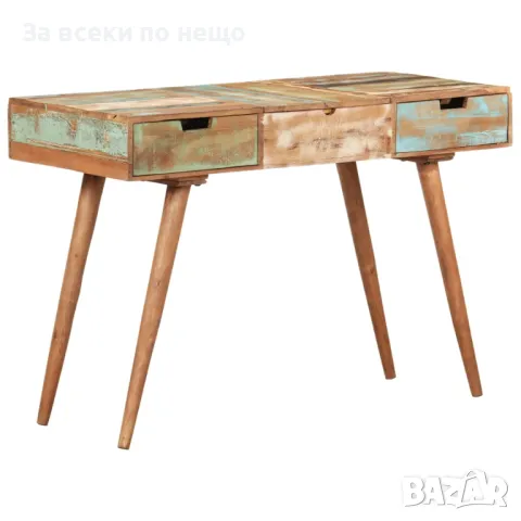 Тоалетка с огледало, 112x45x76 см, регенерирано дърво масив, снимка 8 - Тоалетки - 47711567