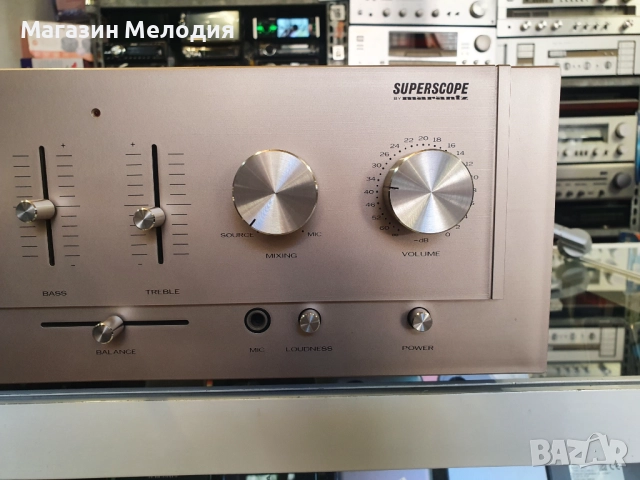Усилвател SUPERSCOPE by Marantz A-545 В отлично техническо и визуално състояние., снимка 5 - Ресийвъри, усилватели, смесителни пултове - 34265225