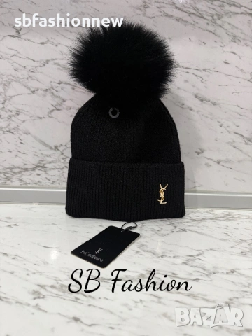 Шапка с естествен пух, снимка 5 - Шапки - 53217377