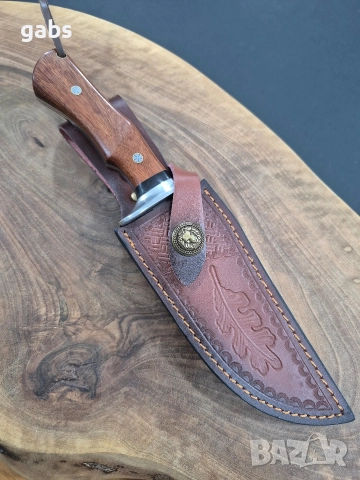 Ръчно изработен ловен нож с кожена кания,LN434, снимка 8 - Ножове - 52949939
