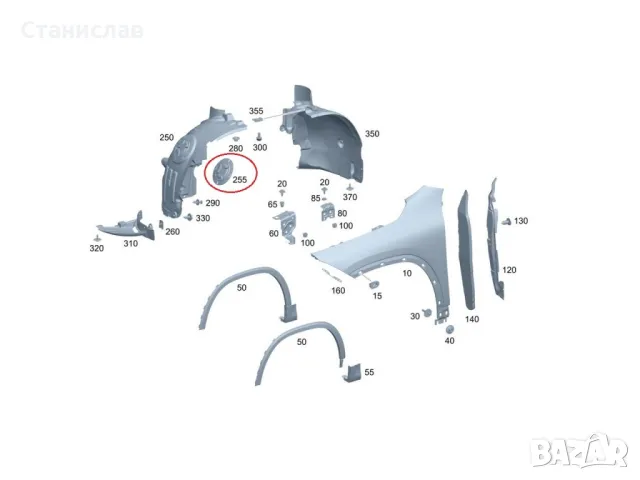Mercedes B-Class W247 Капачка в подкалник за достъп до фар , снимка 6 - Части - 50220421