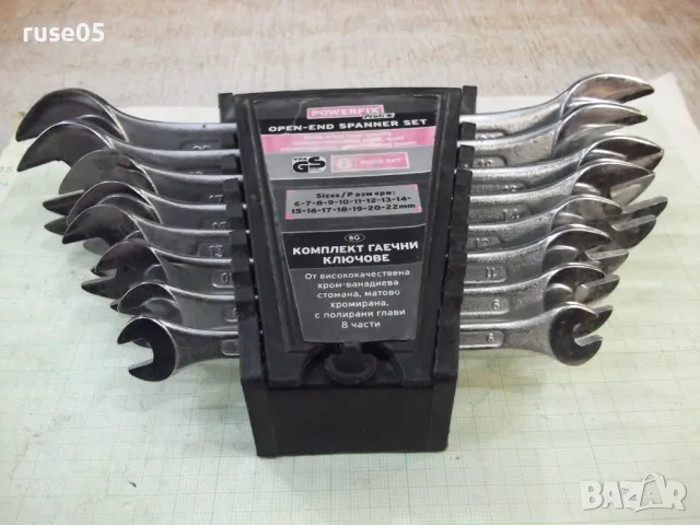 Ключове гаечни "POWERFIX" 8 бр. комплект, 6÷22 мм. хромирани, снимка 5 - Ключове - 50101681