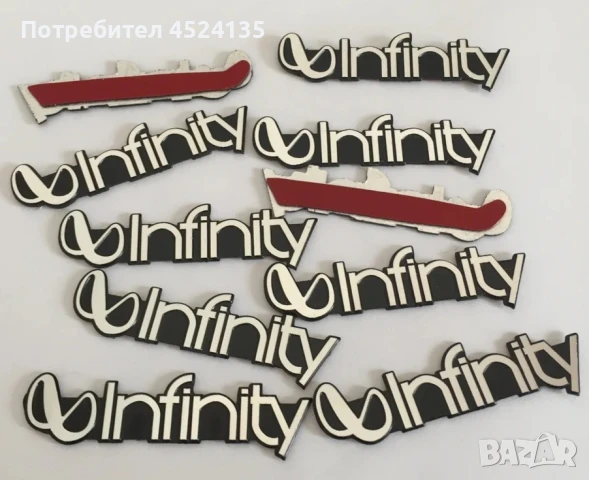 Алуминиеви емблеми за тонколони ”Infinity” - 55 мм./ 10 мм., снимка 2 - Аксесоари и консумативи - 50979668