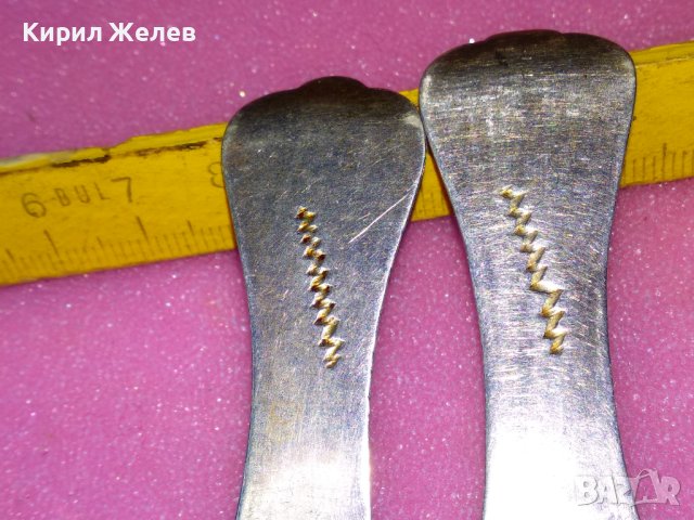 19 Век ОСМАНСКА ИМПЕРИЯ 2 ГОЛЕМИ СРЕБЪРНИ ЛЪЖИЦИ СРЕБРО 800 МАЙСТОРСКИ с ТУГРА ЩЕМПЕЛ и НИШАН 43166, снимка 9 - Антикварни и старинни предмети - 44377128