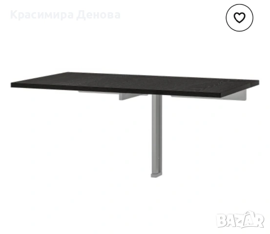 Маса с падащ плот Икеа BJURSTA, снимка 3 - Маси - 53571731