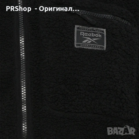 Мъжко поларено яке Reebok, черно, снимка 6 - Суичъри - 53622385
