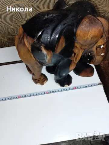 Дядо Коледа в златни одежди,слон от абанос-4кг., снимка 8 - Статуетки - 50282140