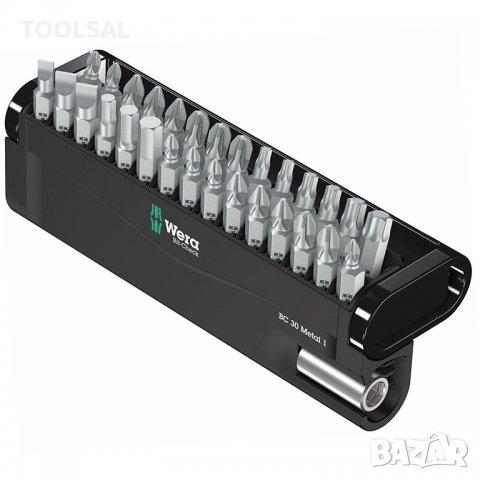 Накрайник бит Wera комплект PH/PZ/SB/TX/SW с магнитен държач 1/4", Bit-Check 30 Metal 1, снимка 1