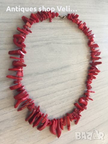 Колие от червен корал №4354 , снимка 3 - Други ценни предмети - 41794356