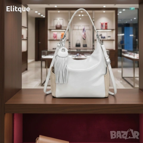 Дамска чанта с висулка и странични джобове в 7 цвята — стилна, вместителна и практична, снимка 7 - Чанти - 53269747