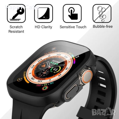 Apple Watch / Ultra / SE 2022 / Series 8 / Твърд удароустойчив кейс с протектор, снимка 11 - Смарт гривни - 41060907
