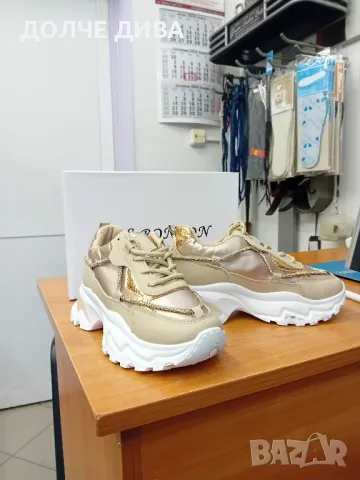 ДАМ.СНИКЪРСИ м 21О8 шампан, снимка 5 - Маратонки - 47350824