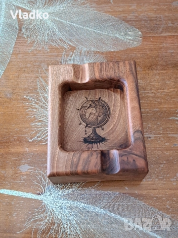 Дървен пепелник за пури , снимка 2 - Други стоки за дома - 52510906