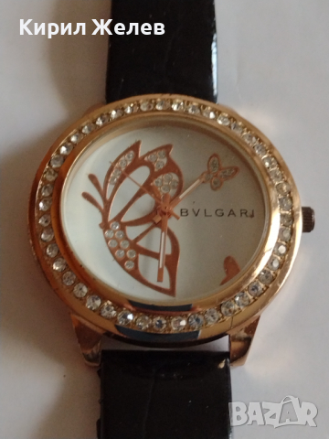 Красив дамски часовник BVLGARI с кристали Сваровски кожена каишка - 15283 в  Дамски в гр. Бургас - ID36194479 — Bazar.bg