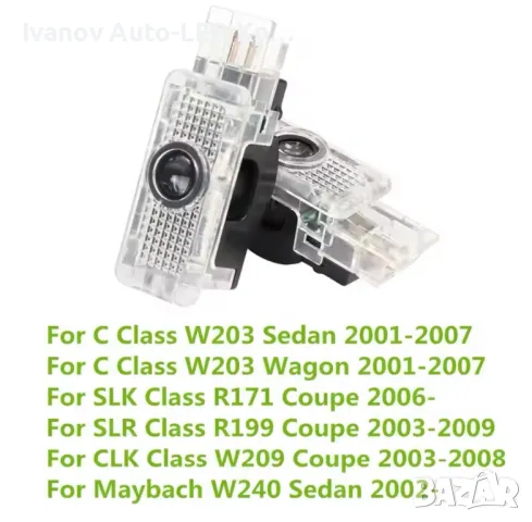 LED Лого Проектор Плафон За:Mercedes-Benz W203;R171;R199;W209;W240, снимка 4 - Аксесоари и консумативи - 48606205