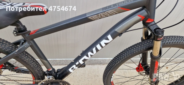 Алуминиев велосипед B"Twin Rockrider колело 27.5, снимка 4 - Велосипеди - 53725074