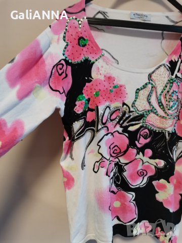 СТРАХОТНА БЛУЗА ЕФЕКТЕН ДЕСЕН 2XL, снимка 3 - Туники - 39072564