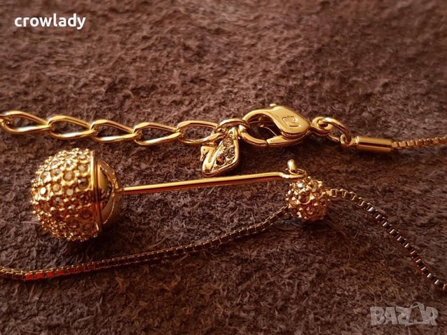 Уникално дизайнерско колие с 18к златно покритие и кристали SWAROVSKI, снимка 4 - Колиета, медальони, синджири - 42272149