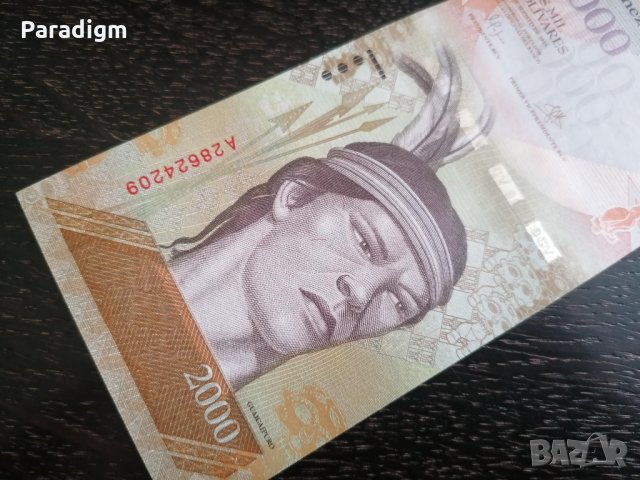 Банкнота - Венецуела - 2000 боливара UNC | 2016г., снимка 3 - Нумизматика и бонистика - 34199095