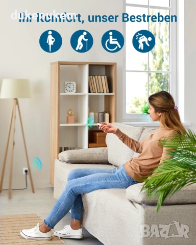 2 броя Безжични контакти с дистанционно + стенен бутон, 3680W, 30м, снимка 5 - Друга електроника - 53074512