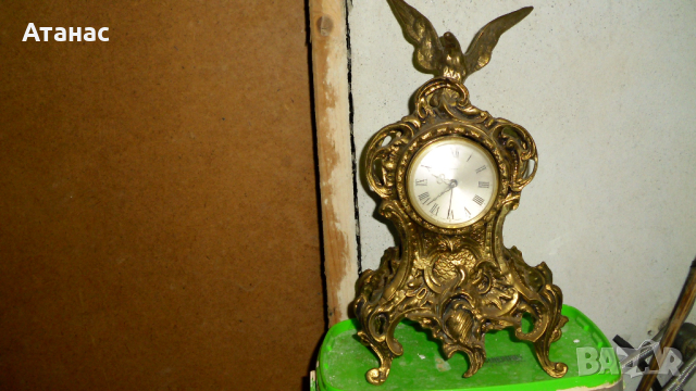 Стар каминен часовник - механичен, снимка 14 - Антикварни и старинни предмети - 44635299