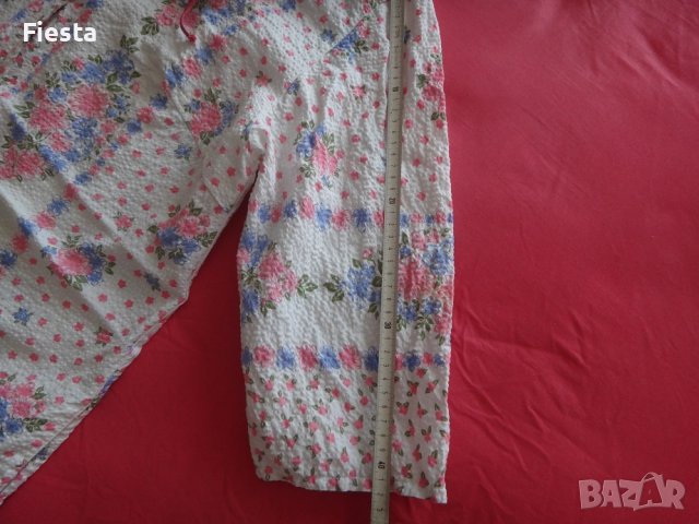 Бяла дълга нощница на цветя, материя фру-фру, снимка 10 - Нощници - 39038338