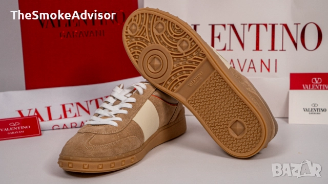 Маратонки Valentino Upvillage Low Top – Естествен Велур и NAPA Кожа, снимка 8 - Маратонки - 52436425