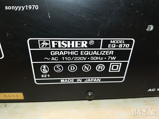 FISHER EQ-870 MADE IN JAPAN-ВНОС SWISS 1404221652, снимка 14 - Ресийвъри, усилватели, смесителни пултове - 36458300