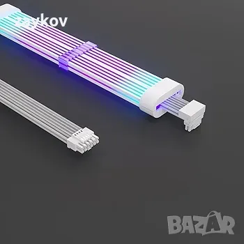Sirlyr 12VHPWR RGB кабел, PCIE 5.0 RGB кабели, 16-пинов GPU ARGB удължител, снимка 4 - Друга електроника - 48086869