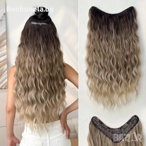 Екстеншън с клипс / Удължение за Коса /треса / треса с клипси , снимка 7 - Аксесоари за коса - 53034501